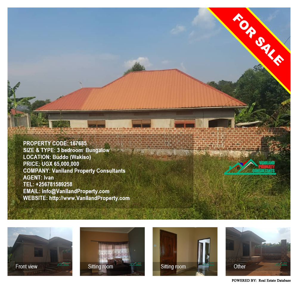 3 bedroom Bungalow  for sale in Buddo Wakiso Uganda, code: 167685