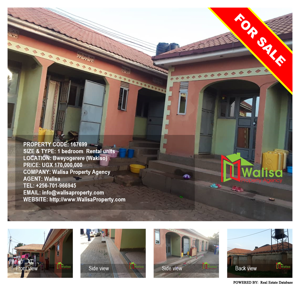 1 bedroom Rental units  for sale in Bweyogerere Wakiso Uganda, code: 167699