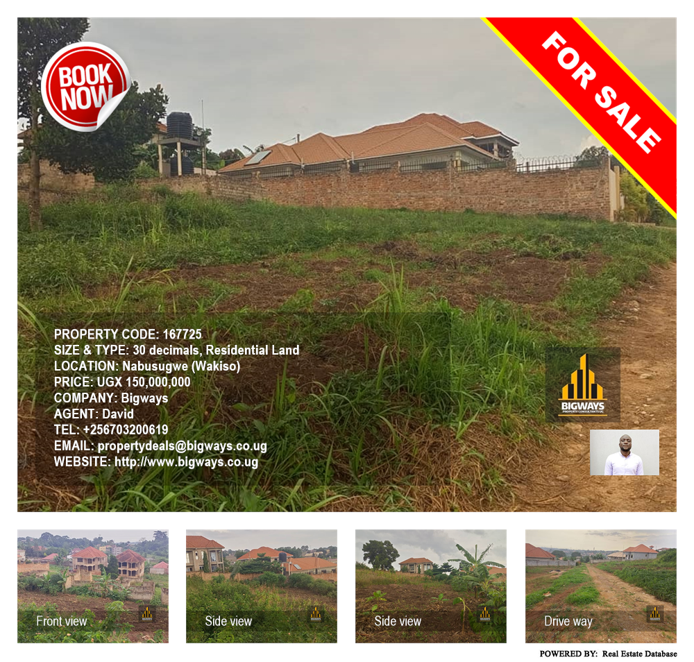 Residential Land  for sale in Nabusugwe Wakiso Uganda, code: 167725