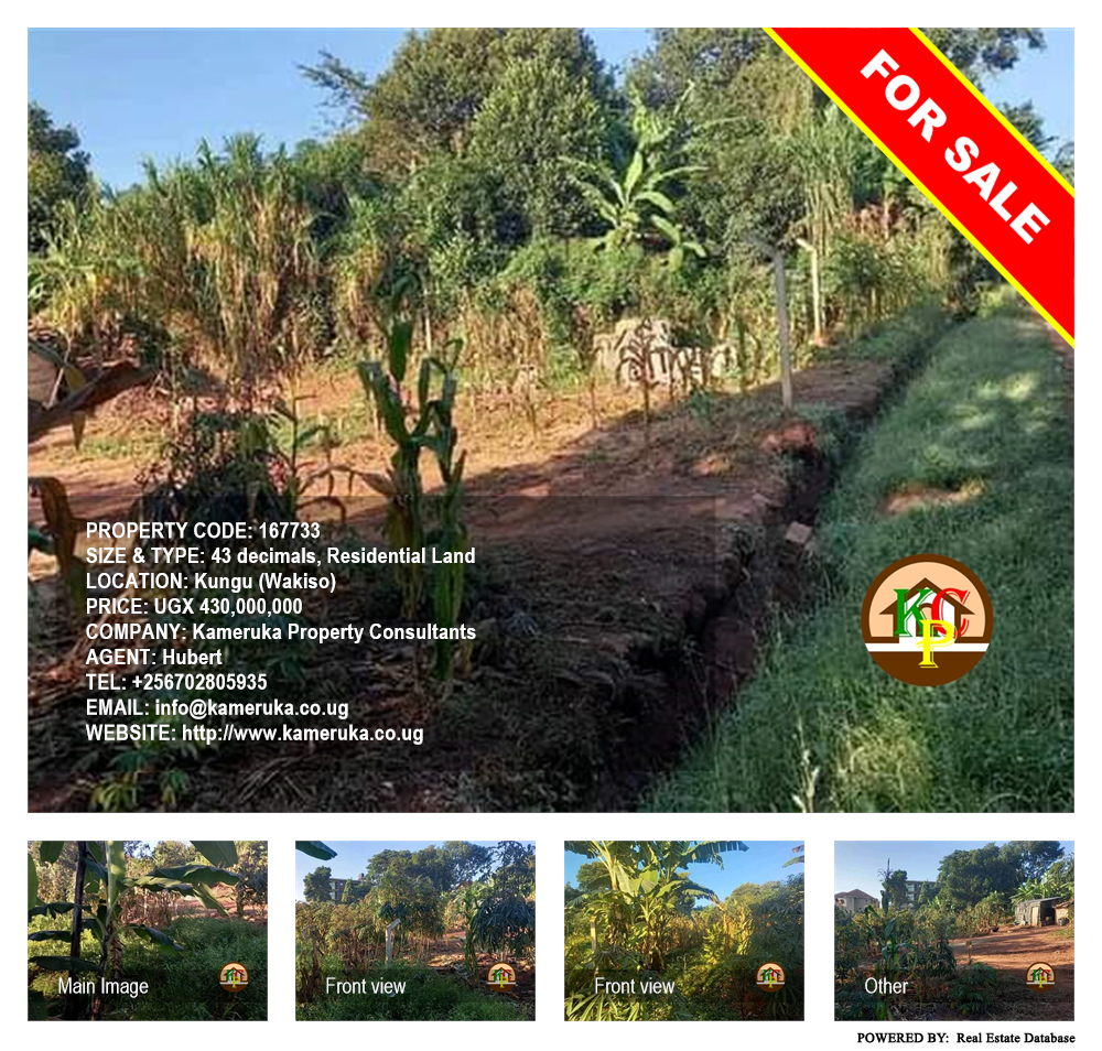 Residential Land  for sale in Kungu Wakiso Uganda, code: 167733
