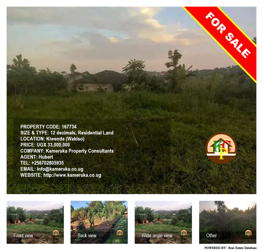 Residential Land  for sale in Kiwende Wakiso Uganda, code: 167734