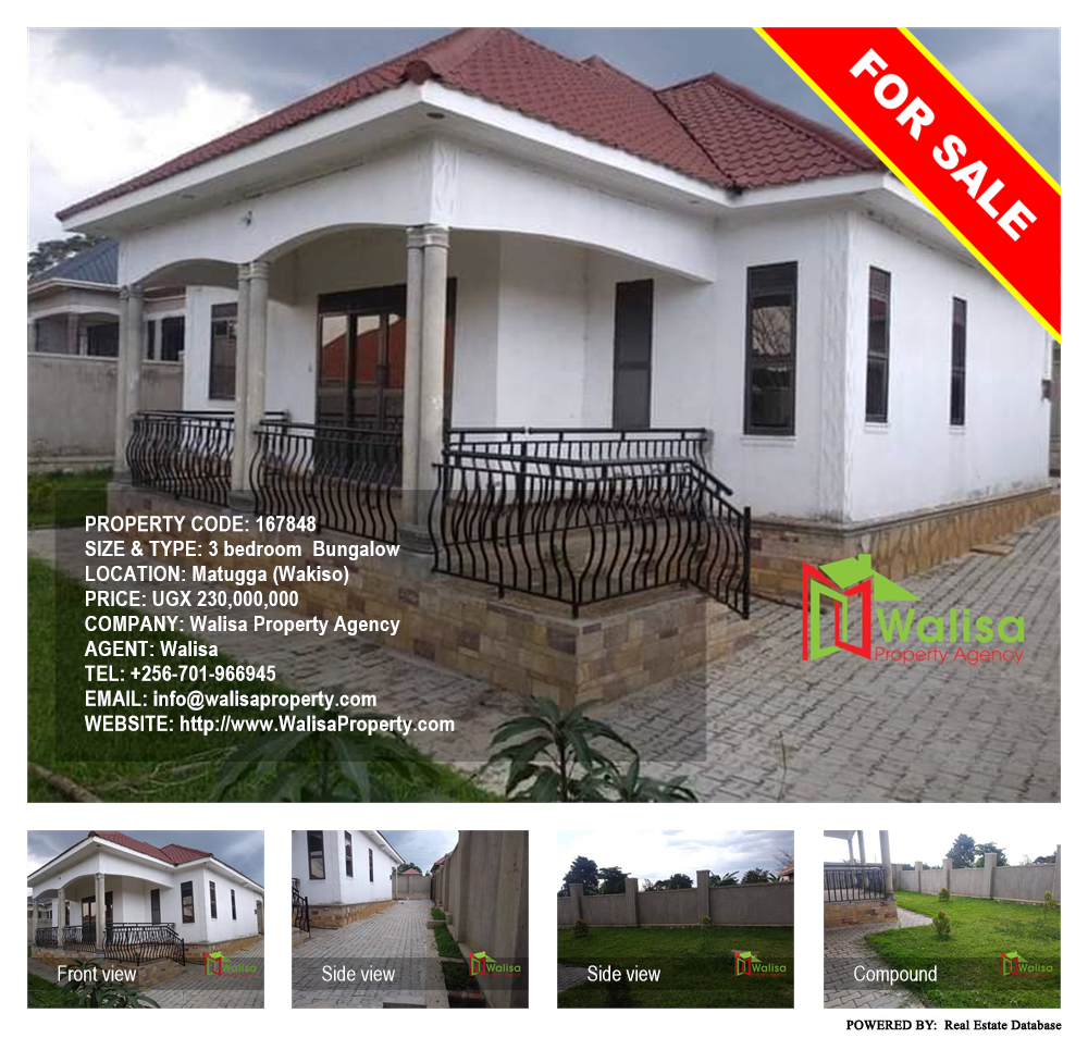 3 bedroom Bungalow  for sale in Matugga Wakiso Uganda, code: 167848