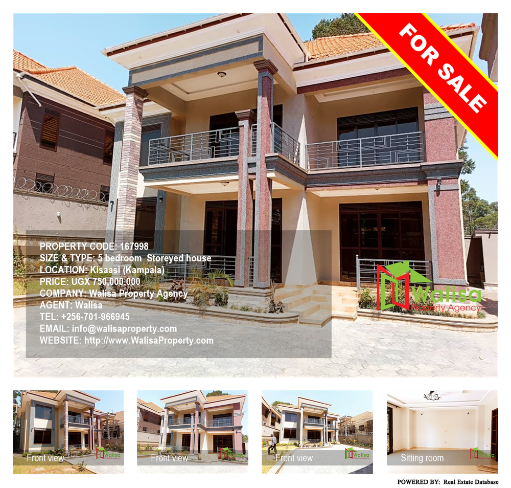 5 bedroom Storeyed house  for sale in Kisaasi Kampala Uganda, code: 167998