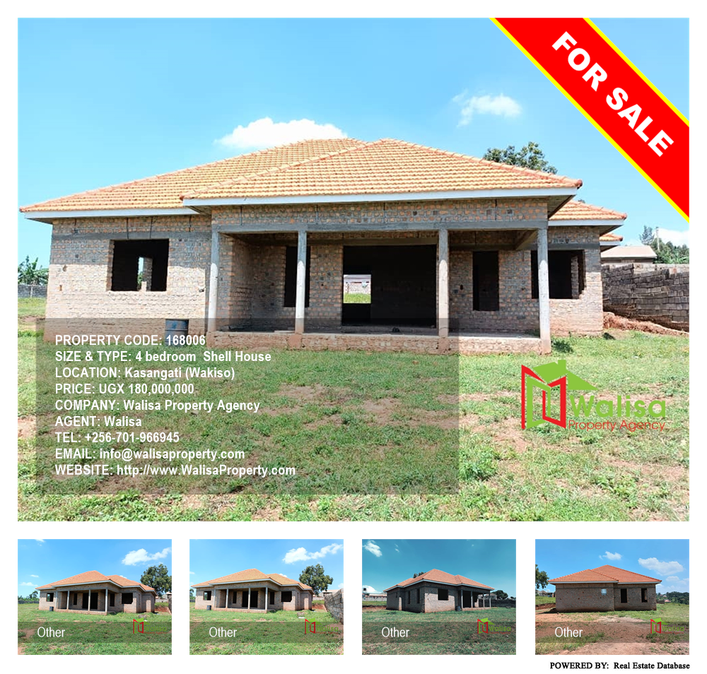 4 bedroom Shell House  for sale in Kasangati Wakiso Uganda, code: 168006