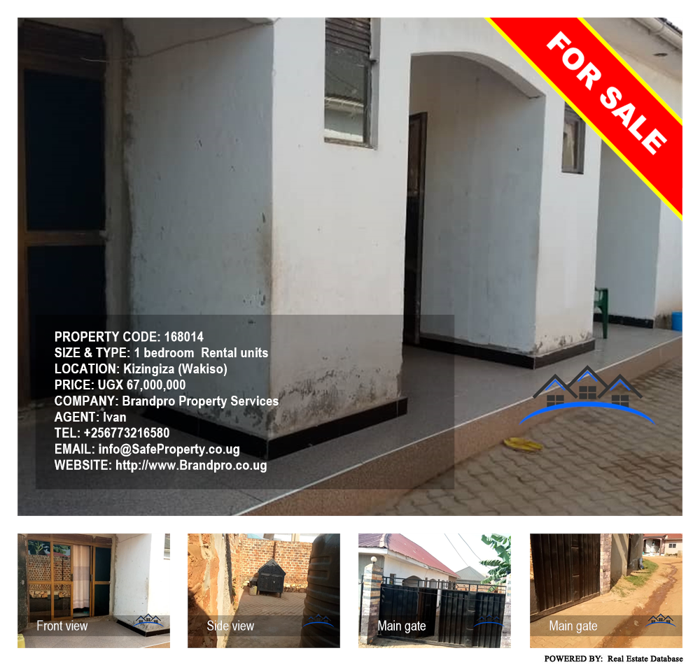 1 bedroom Rental units  for sale in Kizingiza Wakiso Uganda, code: 168014