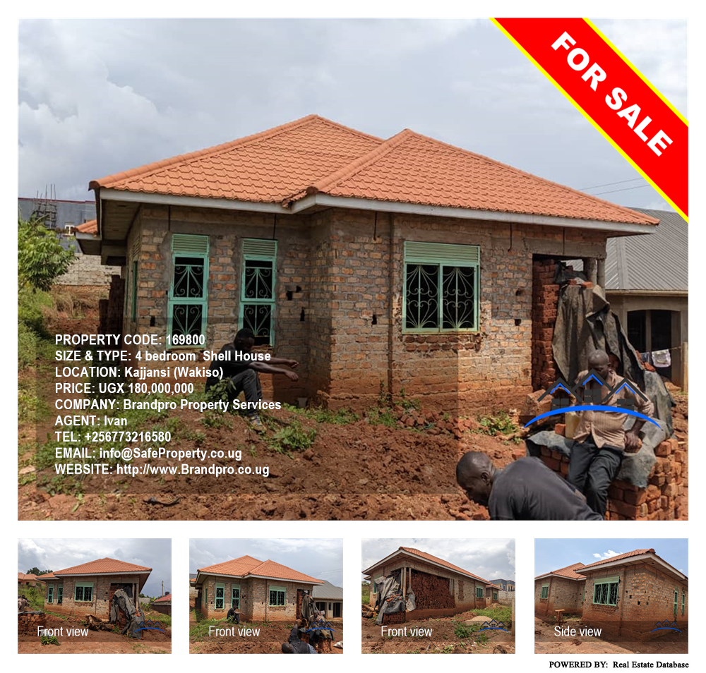 4 bedroom Shell House  for sale in Kajjansi Wakiso Uganda, code: 169800