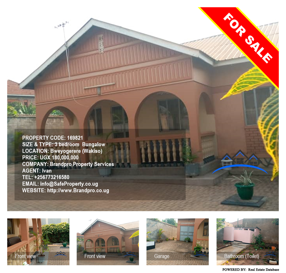 3 bedroom Bungalow  for sale in Bweyogerere Wakiso Uganda, code: 169821