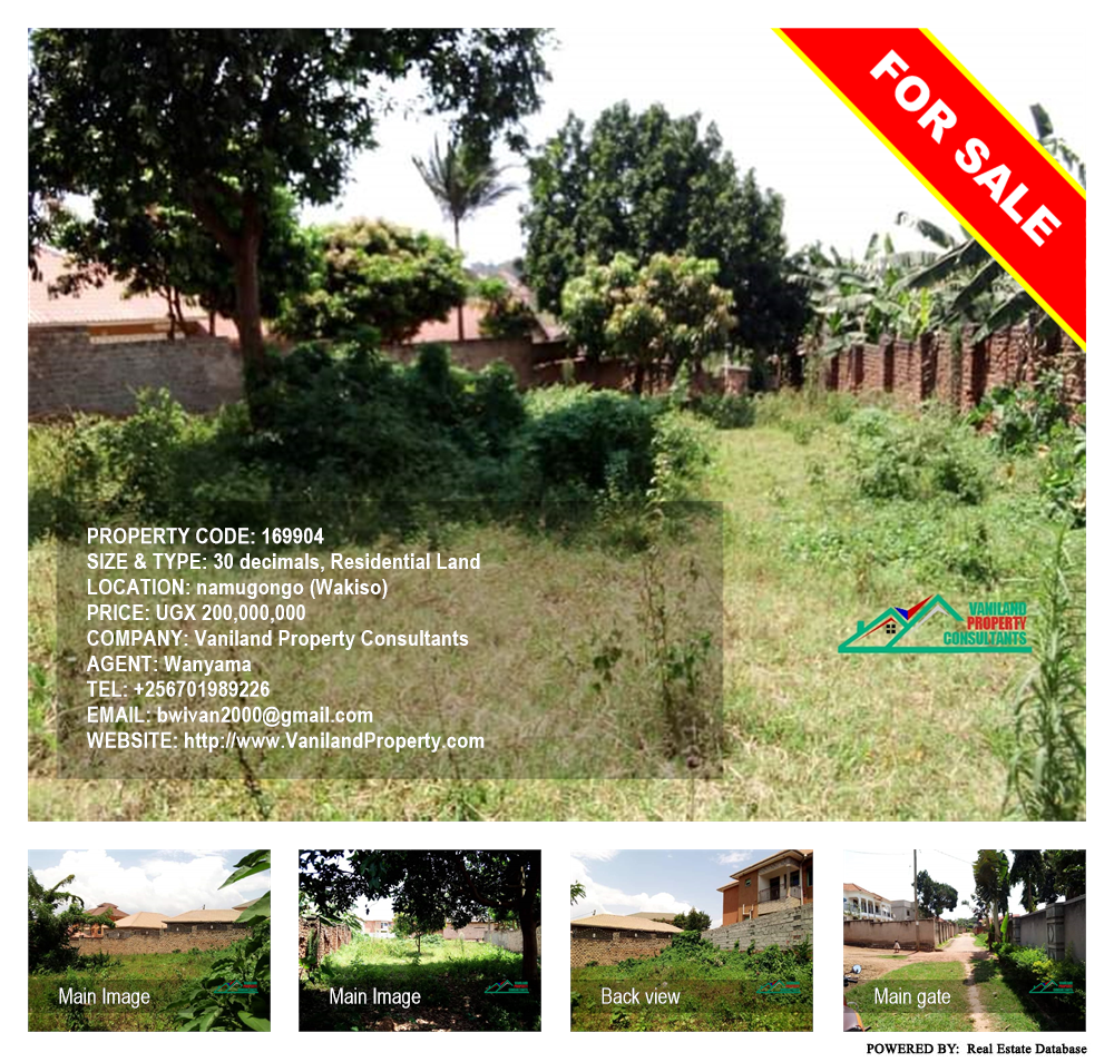 Residential Land  for sale in Namugongo Wakiso Uganda, code: 169904