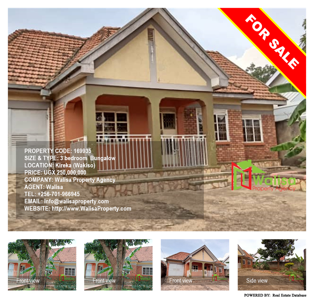 3 bedroom Bungalow  for sale in Kireka Wakiso Uganda, code: 169935