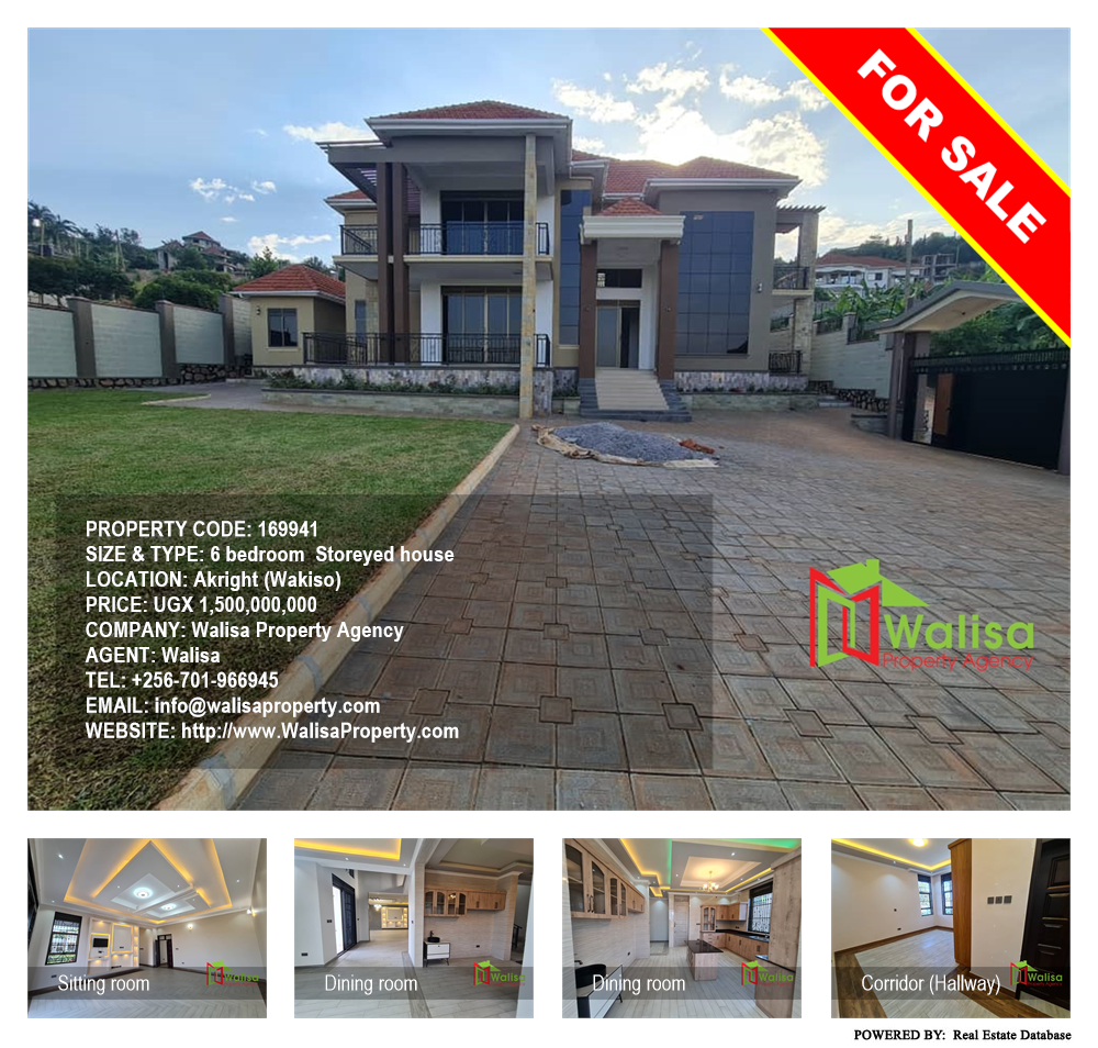 6 bedroom Storeyed house  for sale in Akright Wakiso Uganda, code: 169941