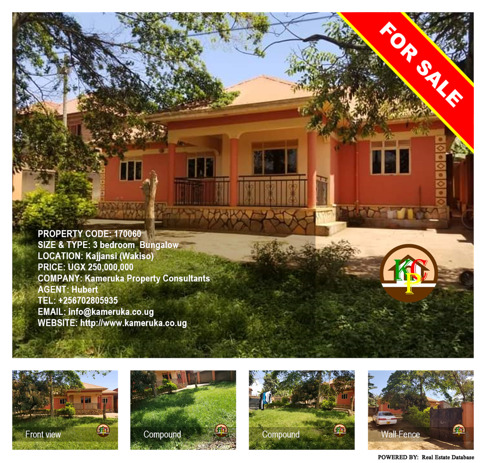 3 bedroom Bungalow  for sale in Kajjansi Wakiso Uganda, code: 170060