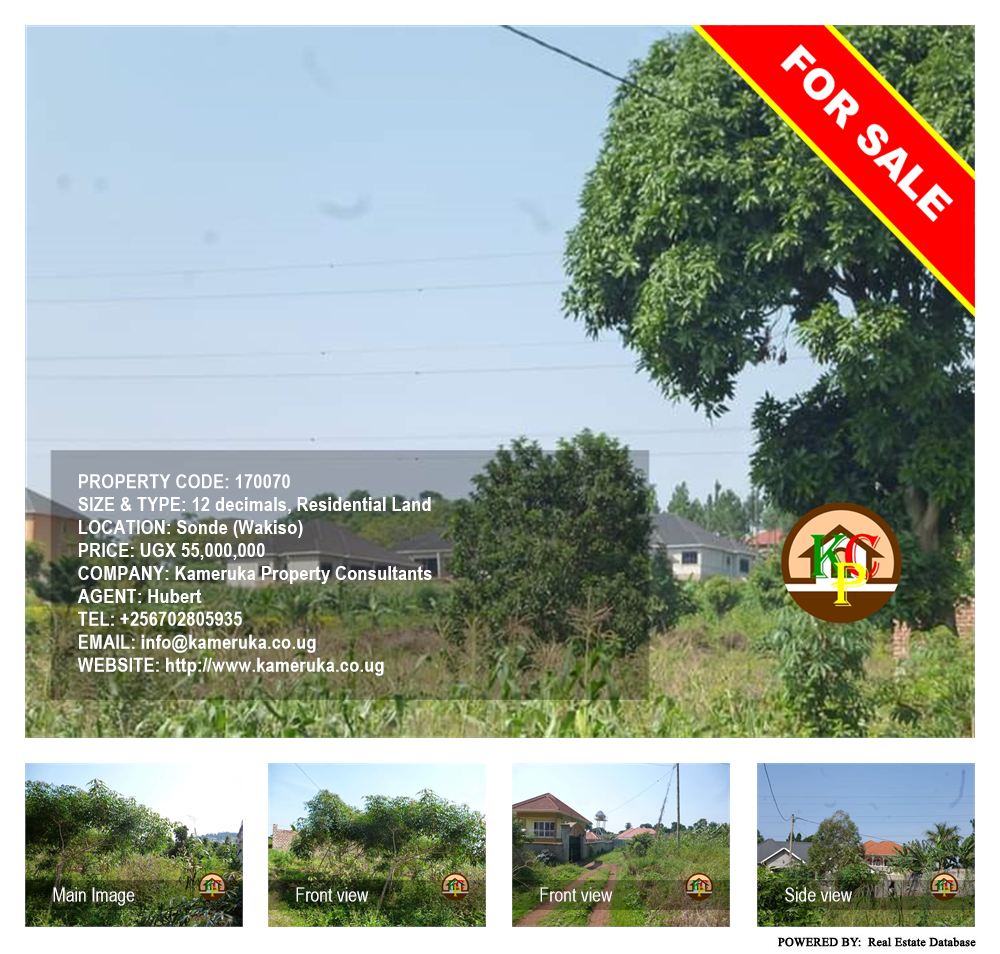 Residential Land  for sale in Sonde Wakiso Uganda, code: 170070