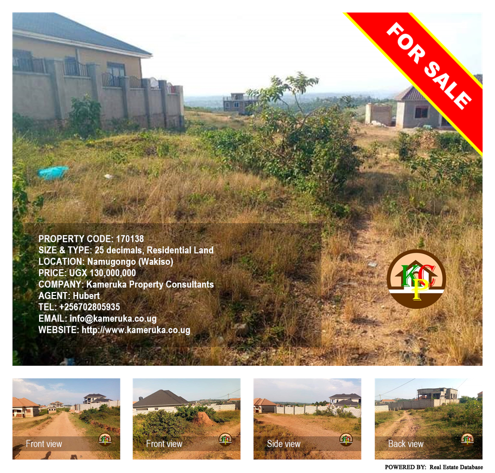 Residential Land  for sale in Namugongo Wakiso Uganda, code: 170138