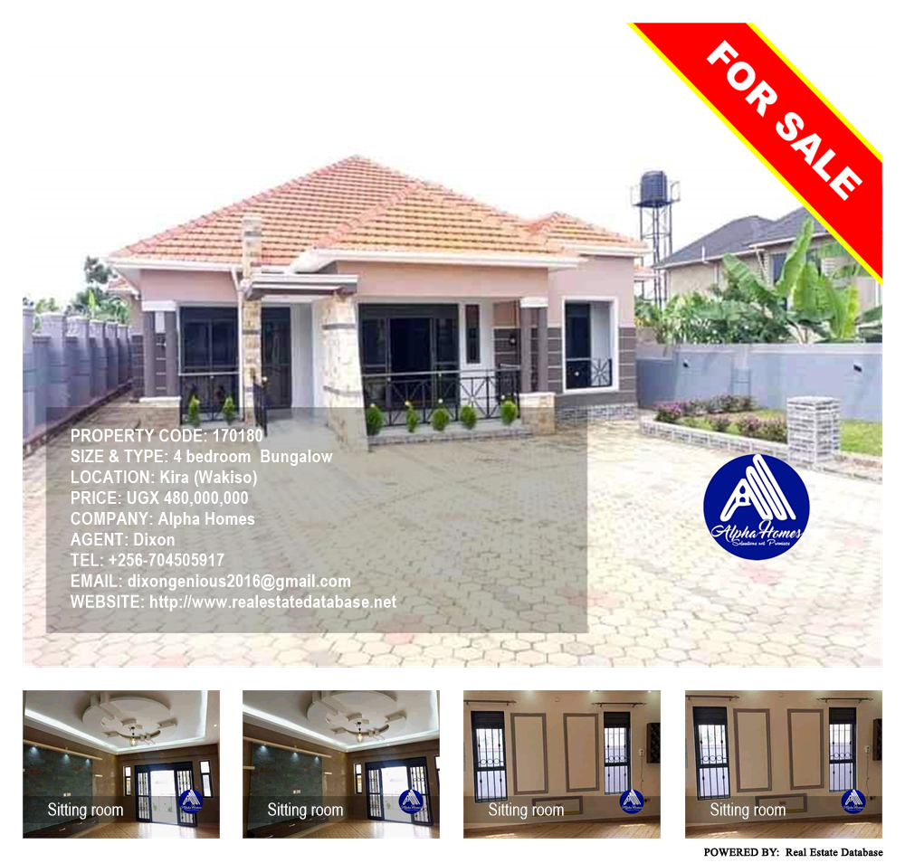 4 bedroom Bungalow  for sale in Kira Wakiso Uganda, code: 170180