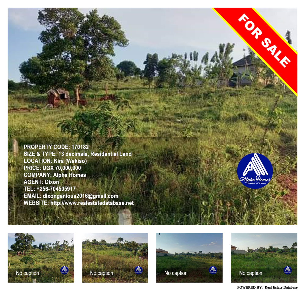 Residential Land  for sale in Kira Wakiso Uganda, code: 170182