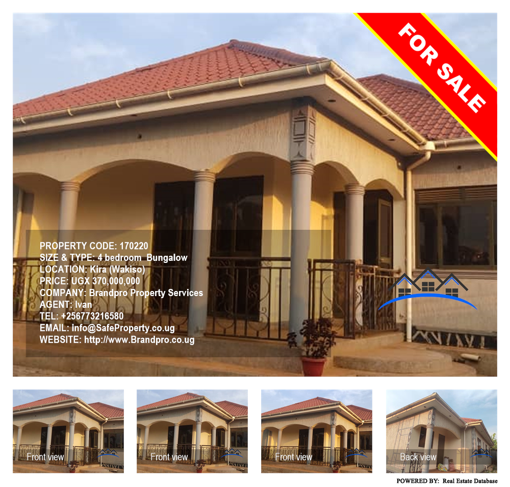 4 bedroom Bungalow  for sale in Kira Wakiso Uganda, code: 170220