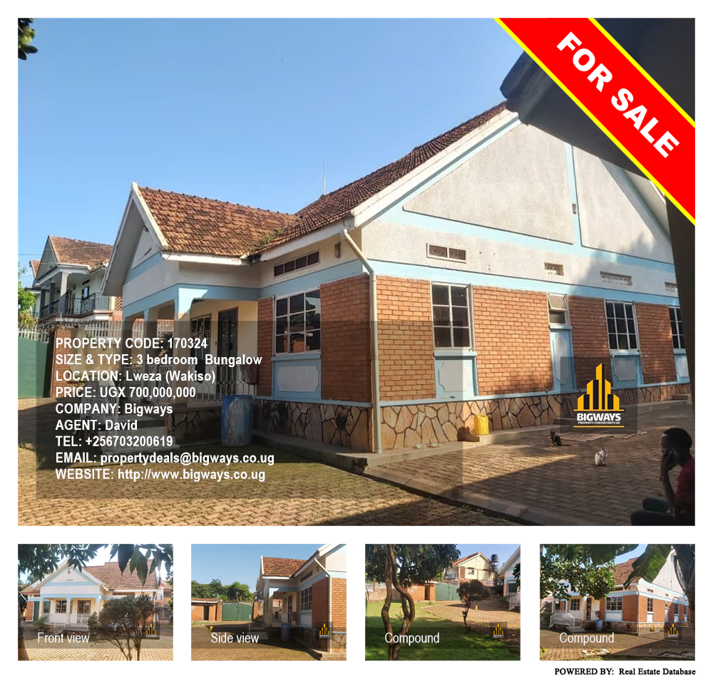 3 bedroom Bungalow  for sale in Lweza Wakiso Uganda, code: 170324