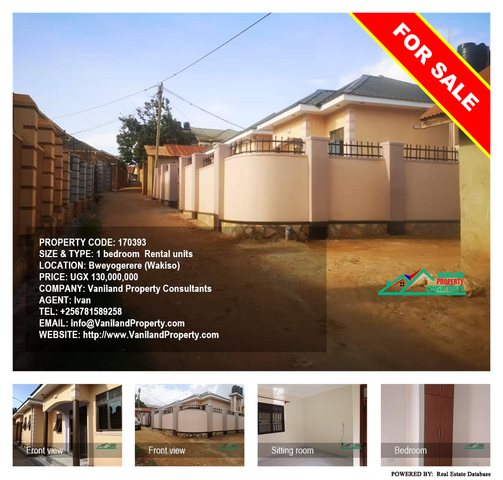 1 bedroom Rental units  for sale in Bweyogerere Wakiso Uganda, code: 170393