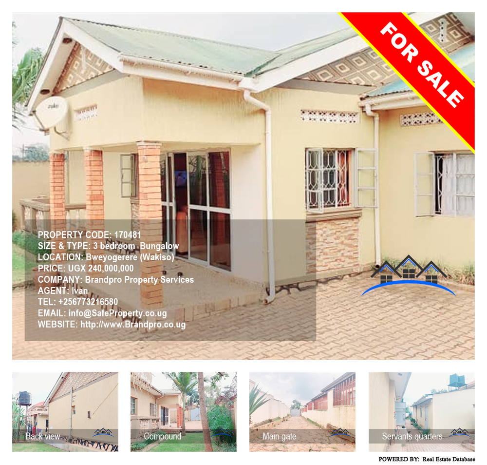 3 bedroom Bungalow  for sale in Bweyogerere Wakiso Uganda, code: 170481