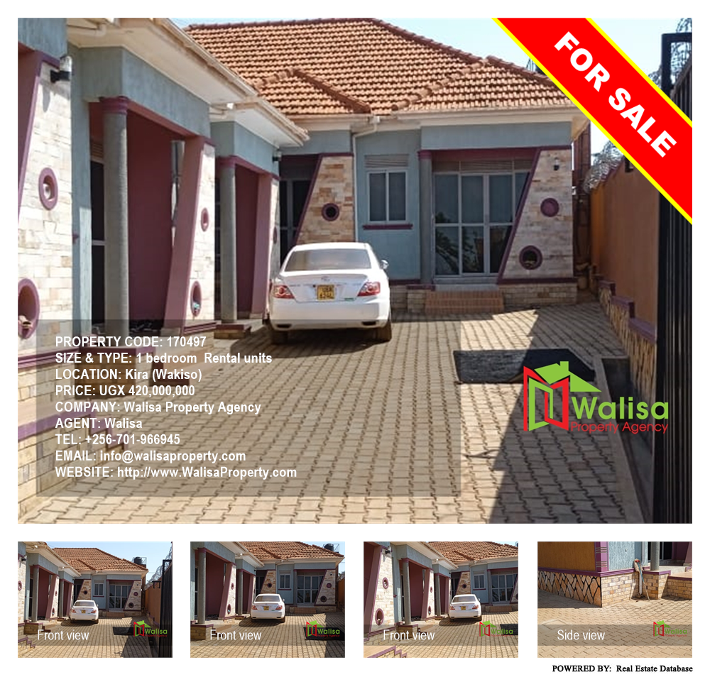 1 bedroom Rental units  for sale in Kira Wakiso Uganda, code: 170497