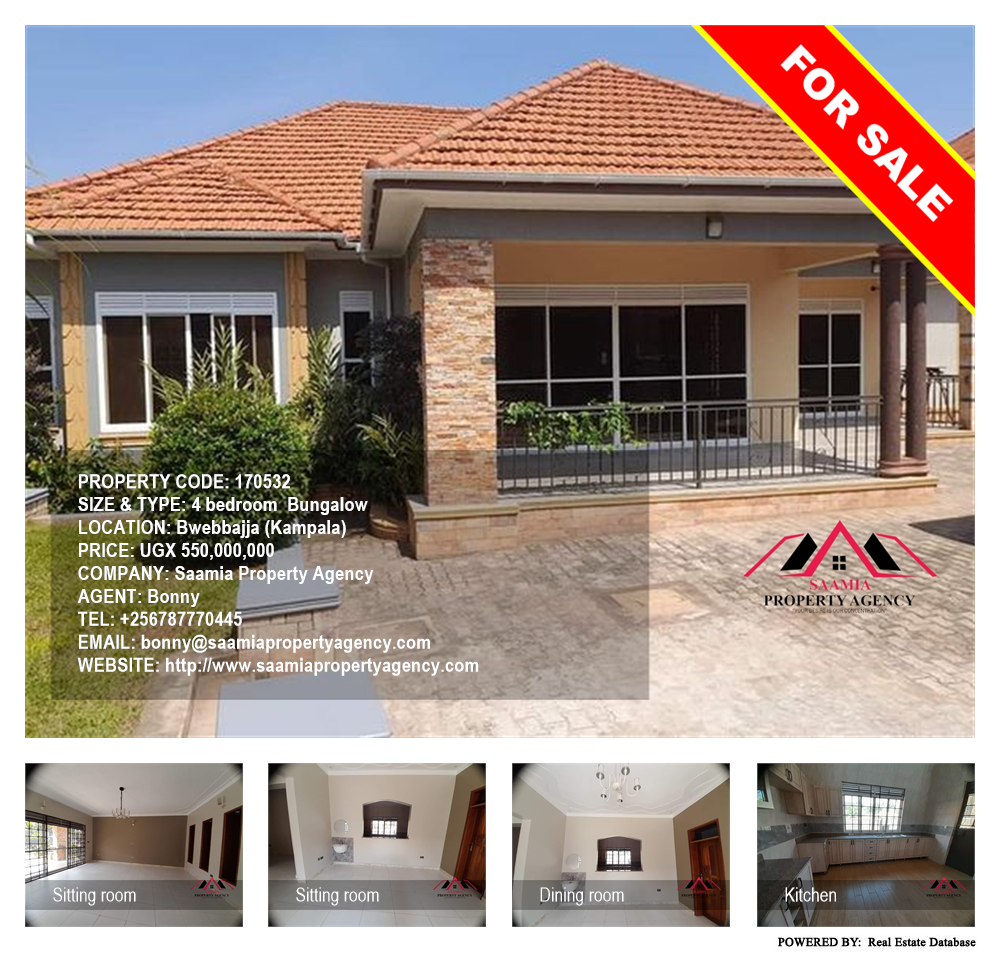 4 bedroom Bungalow  for sale in Bwebajja Kampala Uganda, code: 170532