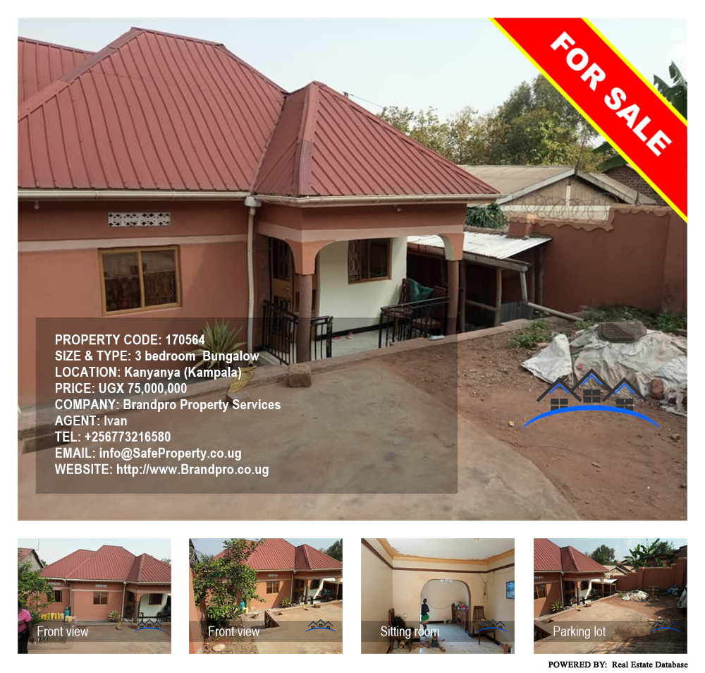 3 bedroom Bungalow  for sale in Kanyanya Kampala Uganda, code: 170564