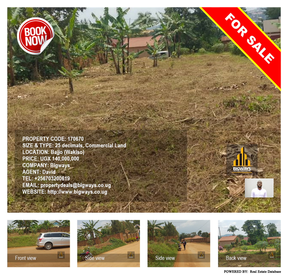 Commercial Land  for sale in Bajjo Wakiso Uganda, code: 170670