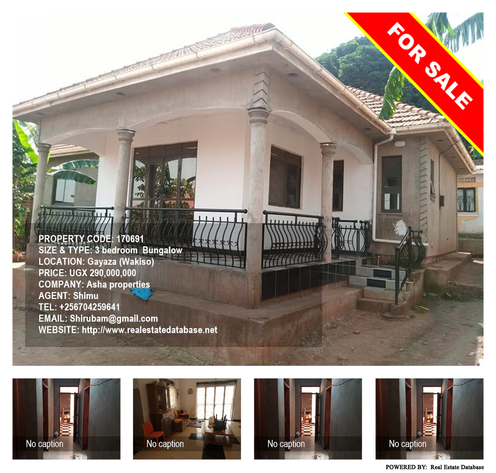 3 bedroom Bungalow  for sale in Gayaza Wakiso Uganda, code: 170691