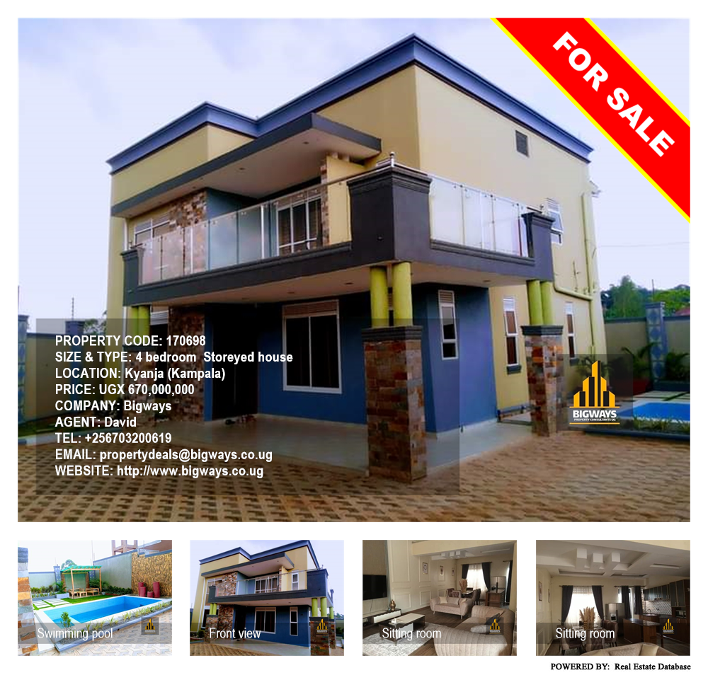 4 bedroom Storeyed house  for sale in Kyanja Kampala Uganda, code: 170698