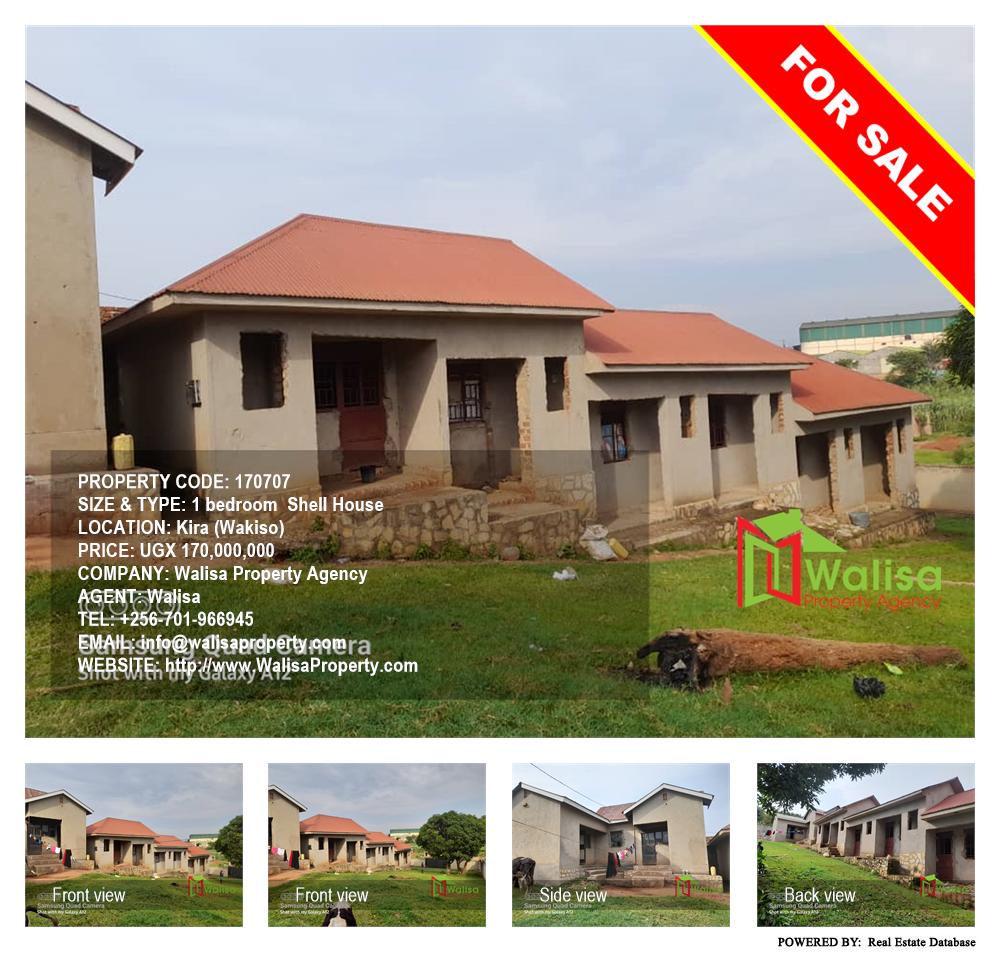 1 bedroom Shell House  for sale in Kira Wakiso Uganda, code: 170707