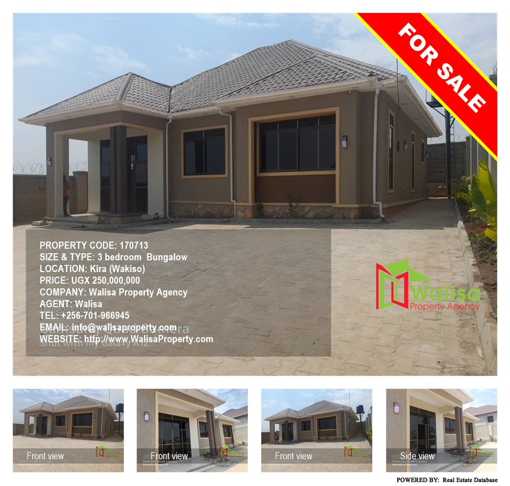 3 bedroom Bungalow  for sale in Kira Wakiso Uganda, code: 170713