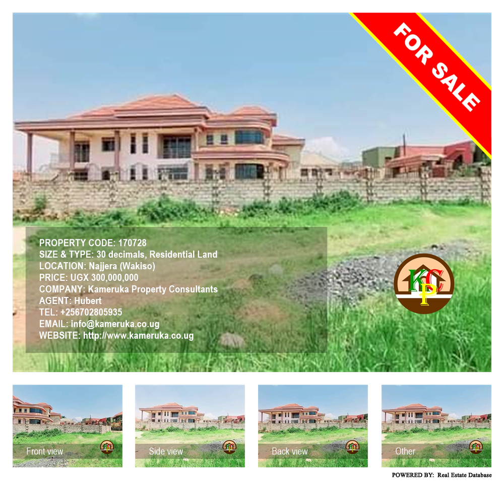 Residential Land  for sale in Najjera Wakiso Uganda, code: 170728