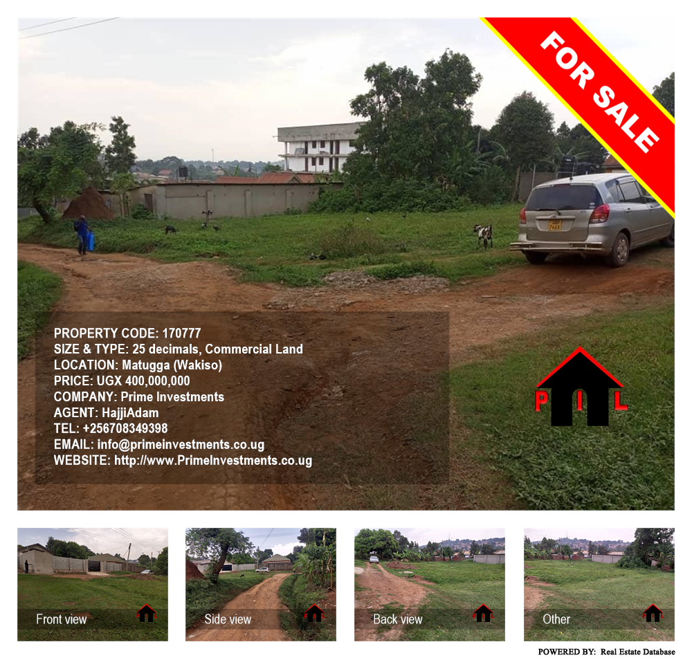 Commercial Land  for sale in Matugga Wakiso Uganda, code: 170777