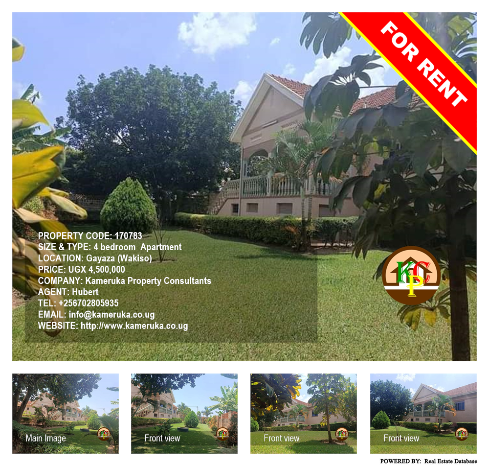 4 bedroom Apartment  for rent in Gayaza Wakiso Uganda, code: 170783