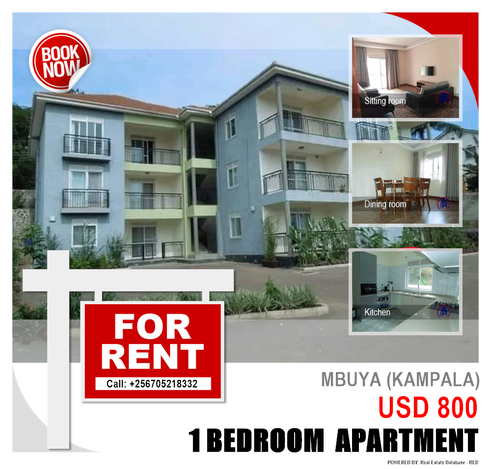 1 bedroom Apartment  for rent in Mbuya Kampala Uganda, code: 170791