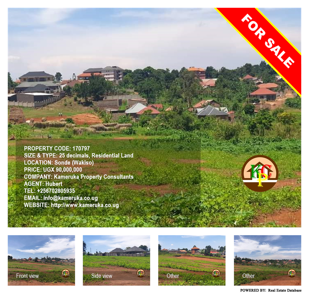 Residential Land  for sale in Sonde Wakiso Uganda, code: 170797