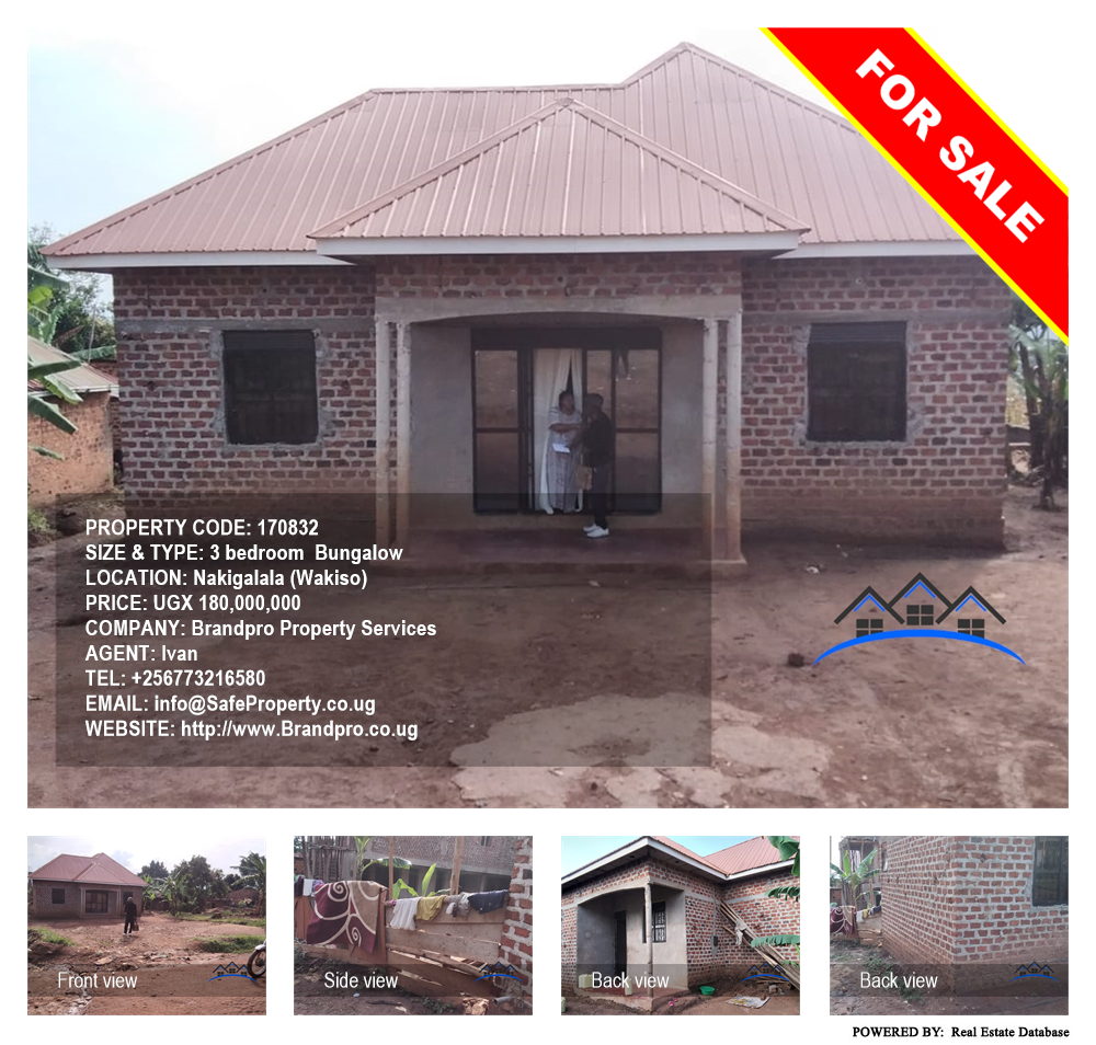 3 bedroom Bungalow  for sale in Nakigalala Wakiso Uganda, code: 170832