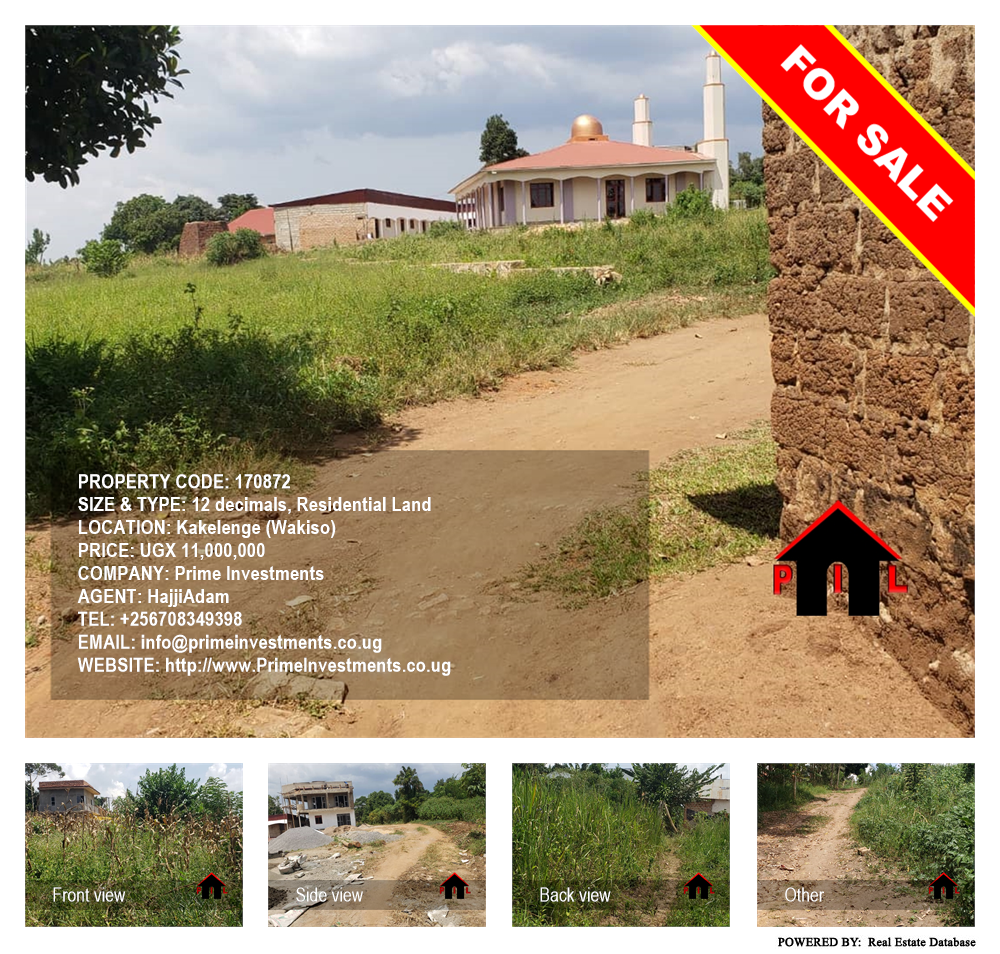 Residential Land  for sale in Kakelenge Wakiso Uganda, code: 170872