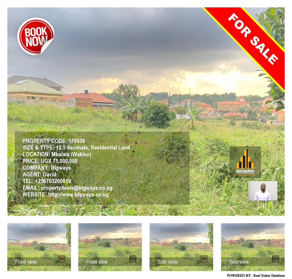 Residential Land  for sale in Mbalwa Wakiso Uganda, code: 170939