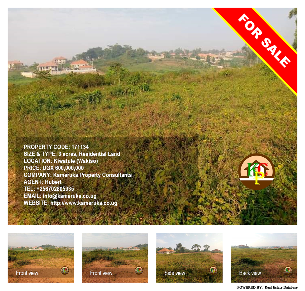 Residential Land  for sale in Kiwaatule Wakiso Uganda, code: 171134