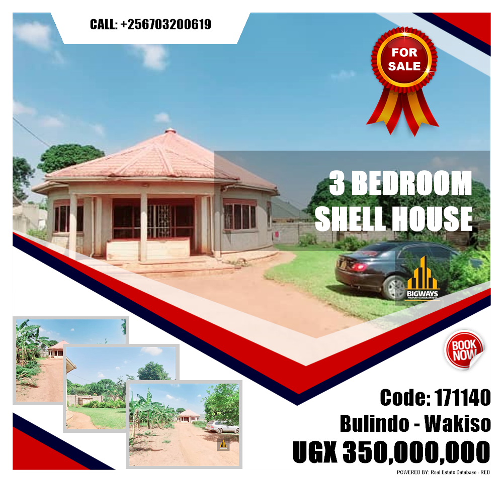 3 bedroom Shell House  for sale in Bulindo Wakiso Uganda, code: 171140