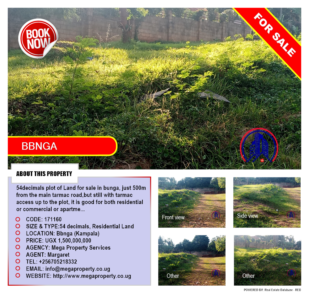 Residential Land  for sale in Bbnga Kampala Uganda, code: 171160