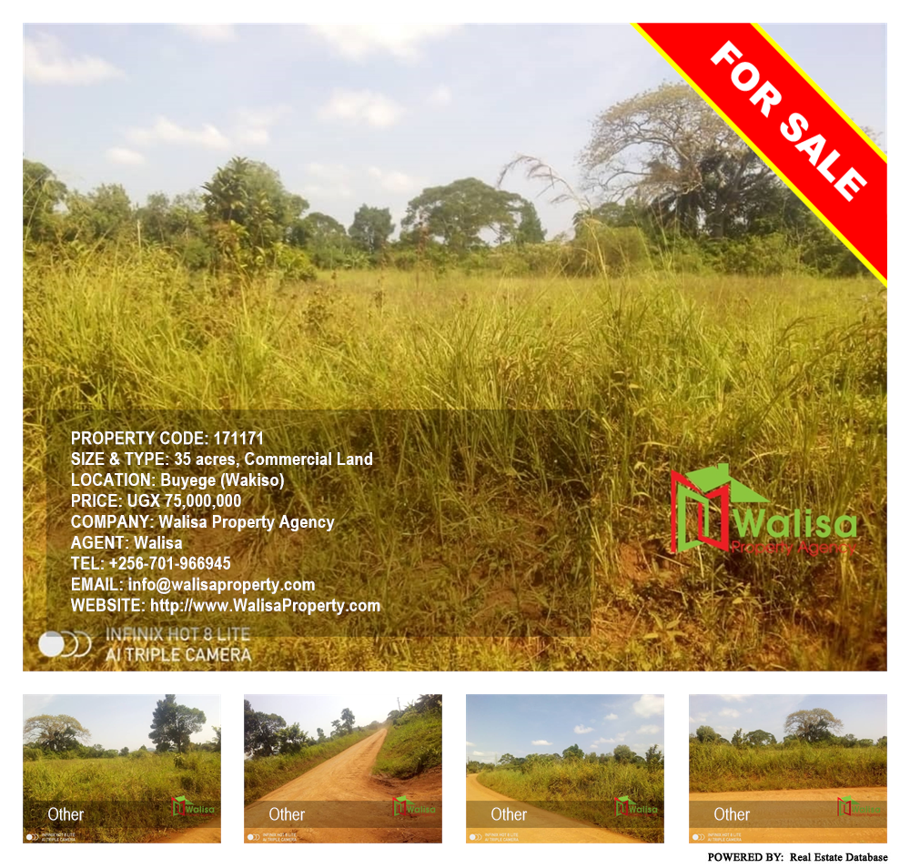 Commercial Land  for sale in Buyege Wakiso Uganda, code: 171171