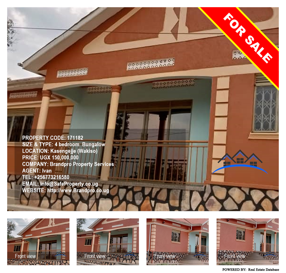 4 bedroom Bungalow  for sale in Kasengejje Wakiso Uganda, code: 171182