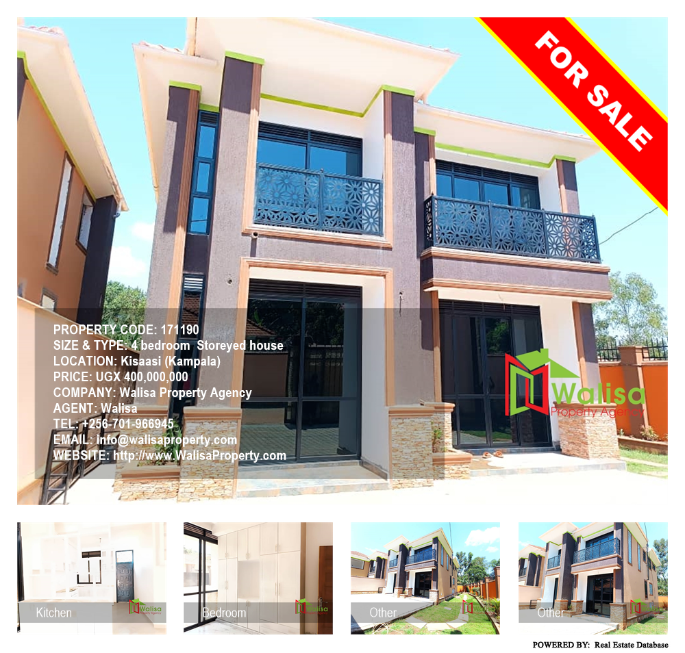 4 bedroom Storeyed house  for sale in Kisaasi Kampala Uganda, code: 171190