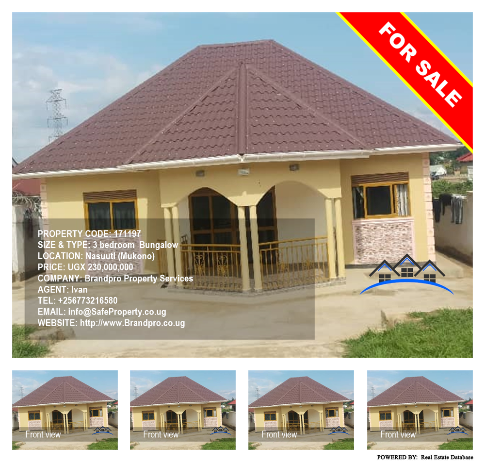 3 bedroom Bungalow  for sale in Nasuuti Mukono Uganda, code: 171197