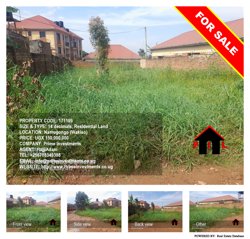 Residential Land  for sale in Namugongo Wakiso Uganda, code: 171199