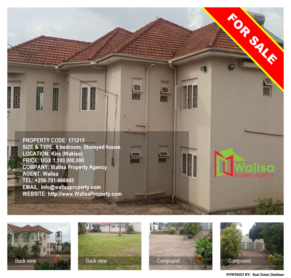 6 bedroom Storeyed house  for sale in Kira Wakiso Uganda, code: 171213