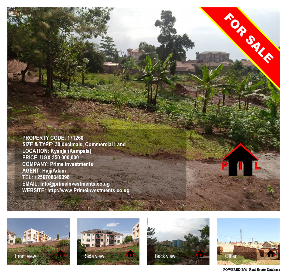 Commercial Land  for sale in Kyanja Kampala Uganda, code: 171260