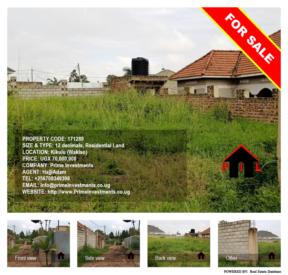 Residential Land  for sale in Kikulu Wakiso Uganda, code: 171289